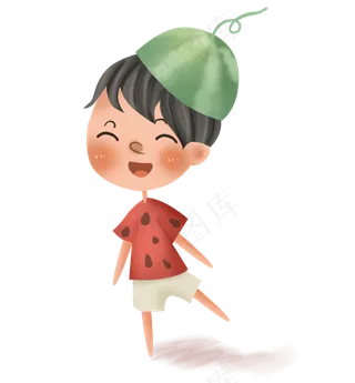 六一儿童节水果表演男孩,免抠元素