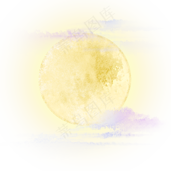 霞云满月中秋节月亮,免抠元素(2000X2000(DPI:300))psd模版下载