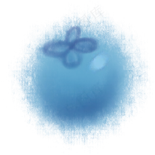 手绘水彩蓝莓水果 手绘水彩蓝莓水果