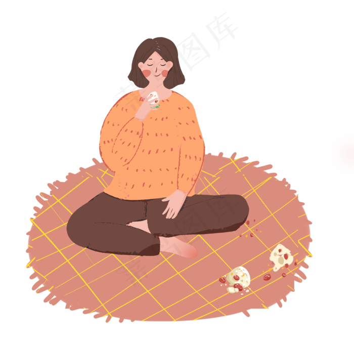 吃粽子过端午一个人(2500X2500(DPI:300))psd模版下载