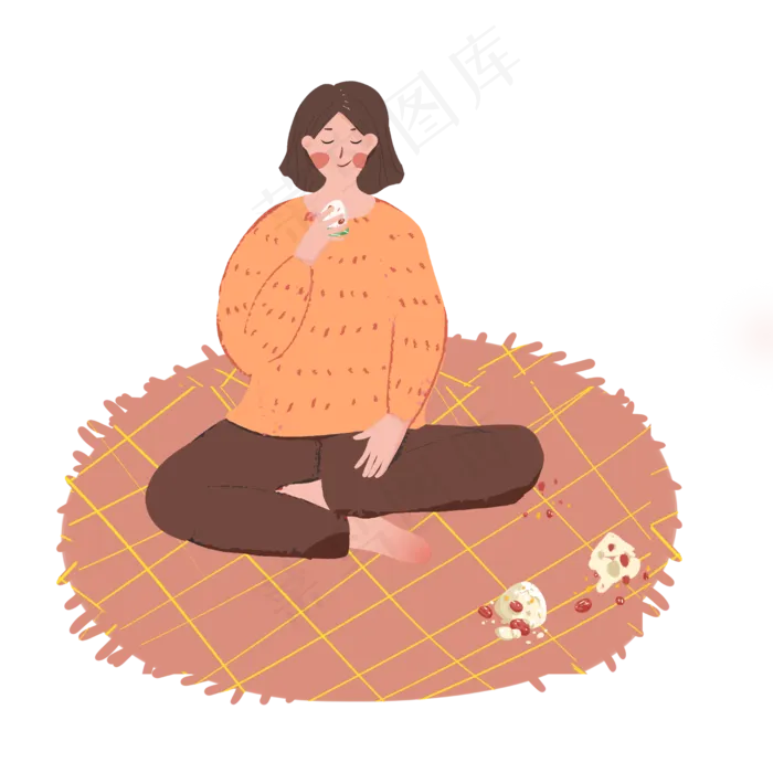 吃粽子过端午一个人(2500X2500(DPI:300))psd模版下载