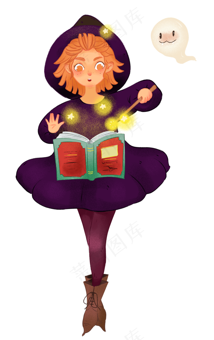 万圣节魔法女巫,免抠元素