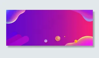 五一电商紫色渐变流体几何banner