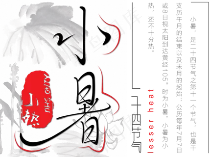 小暑节气艺术字