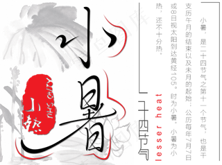 小暑节气艺术字