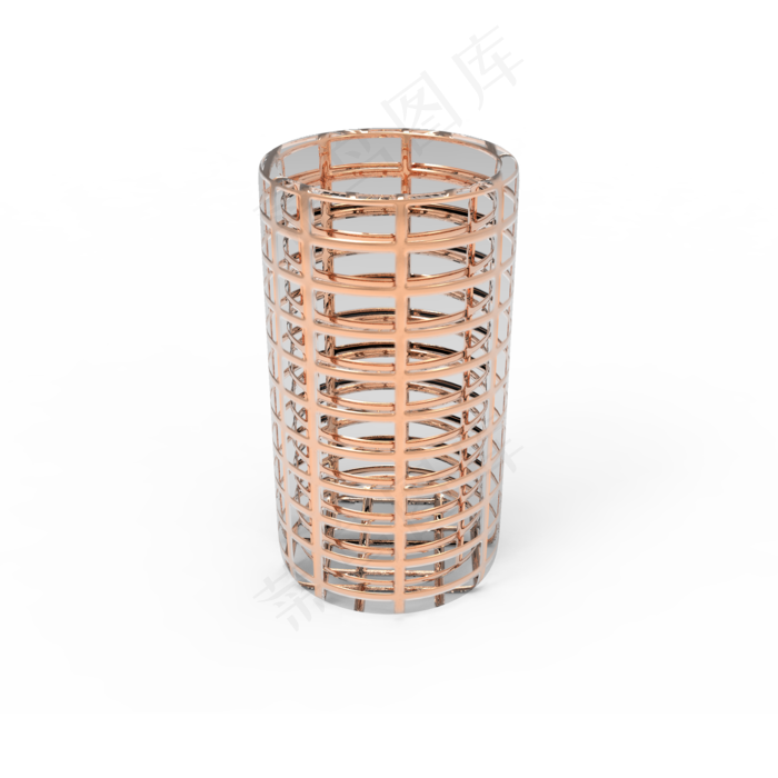 c4d花瓶摆件玫瑰金(2048*2048px 300 dpi )