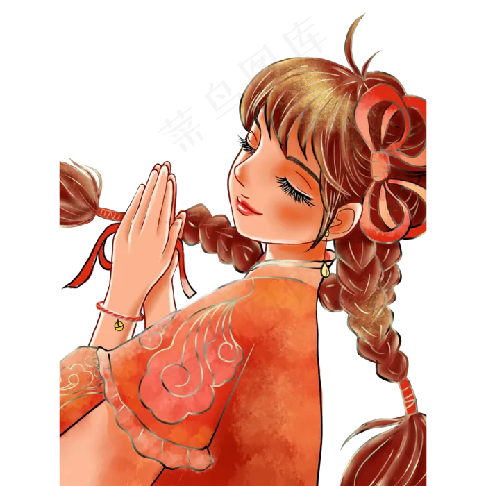 古风古典女孩(2000X2000(DPI:300))psd模版下载