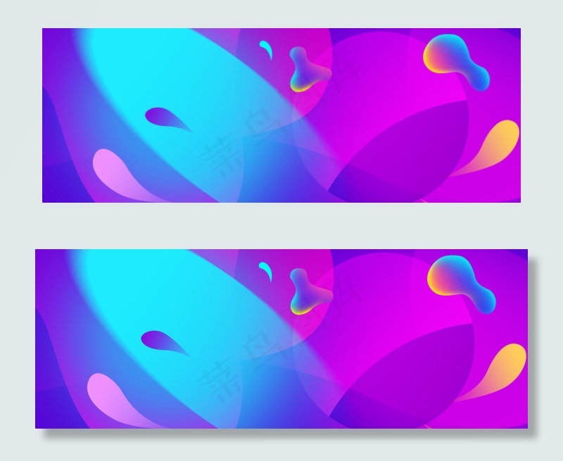 蓝紫色炫酷彩色渐变banner
