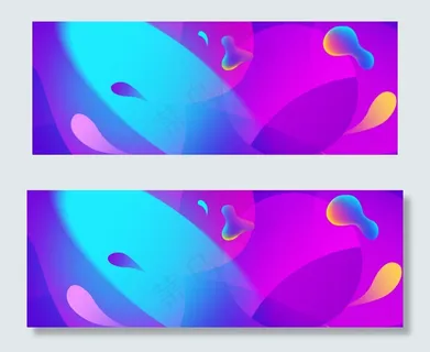 蓝紫色炫酷彩色渐变banner 蓝紫色炫酷彩色渐变banner