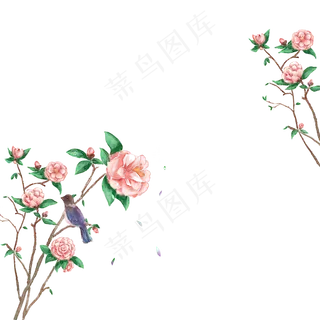 复古花卉边框,免抠元素 复古花卉边框,免抠元素