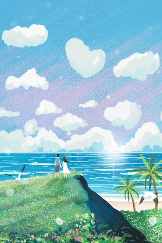 面朝大海站在高处看大海