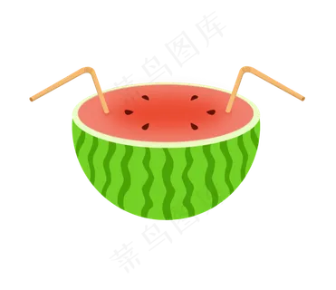 夏日西瓜饮品素材