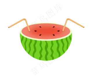 夏日西瓜饮品素材