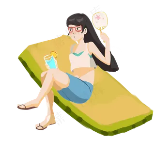 夏至大暑夏景少女