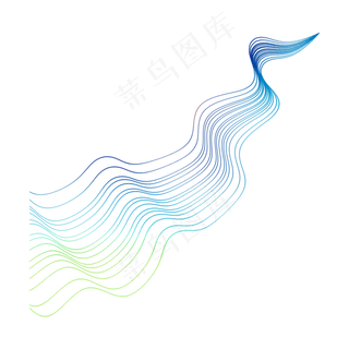 舞动波浪线,免抠元素