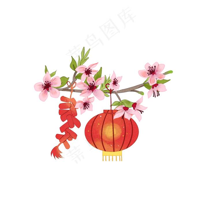 新年装饰红灯笼,免抠元素(2000X2000(DPI:300))psd模版下载