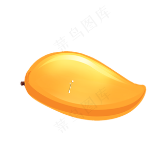 黄色卡通美味芒果