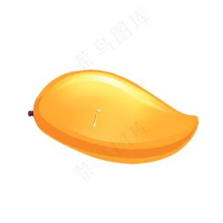 黄色卡通美味芒果