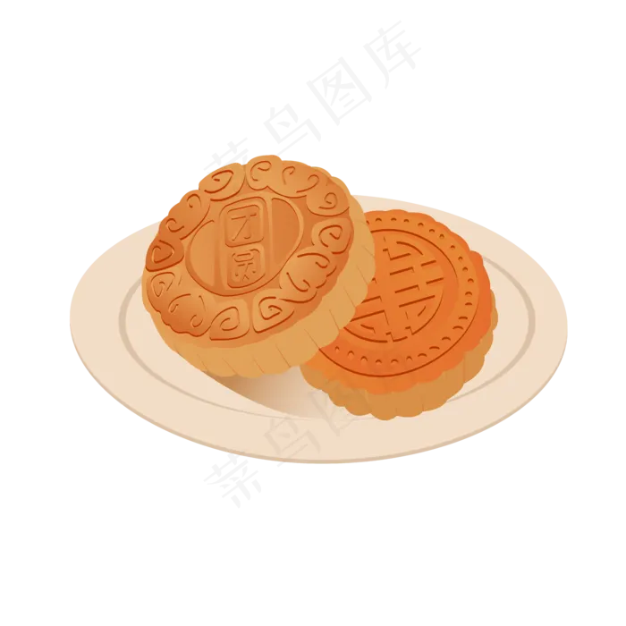 中秋节吃月饼矢量元素中秋,免抠元素