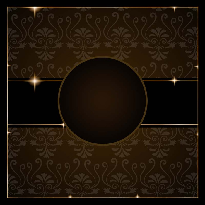 矢量黑色金属质感边框花纹背景素材