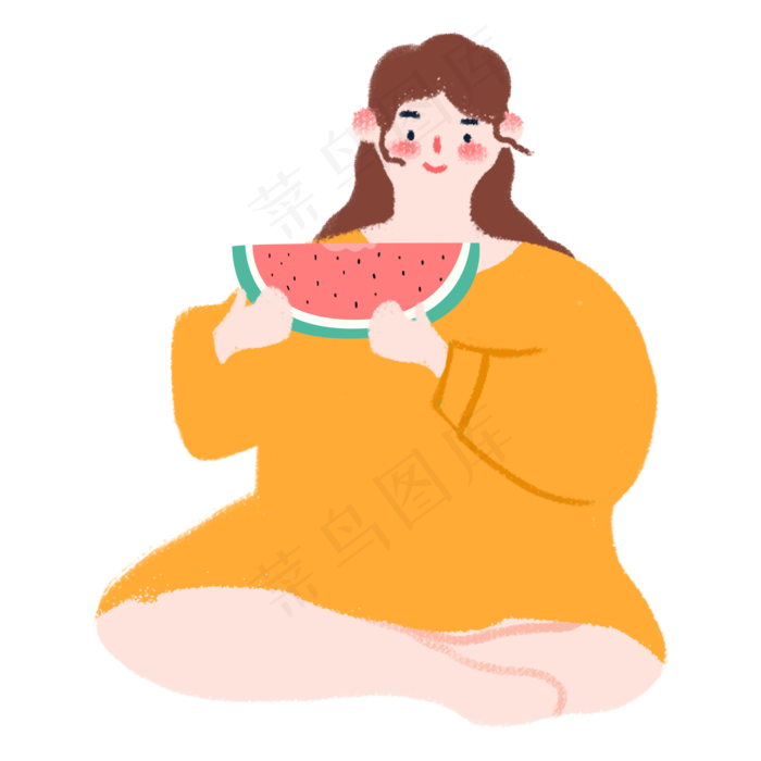 夏家吃西瓜的胖女生
