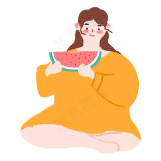 夏家吃西瓜的胖女生