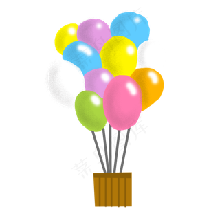 彩色气球热气球