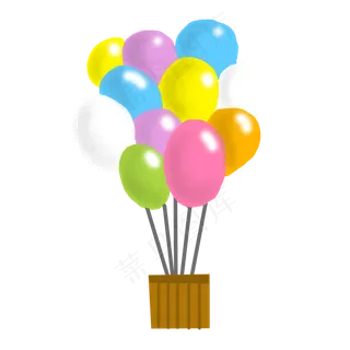 彩色气球热气球