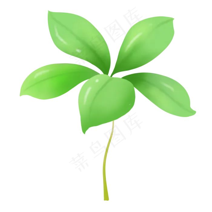 春天绿色新生植物嫩绿叶子,免抠元素