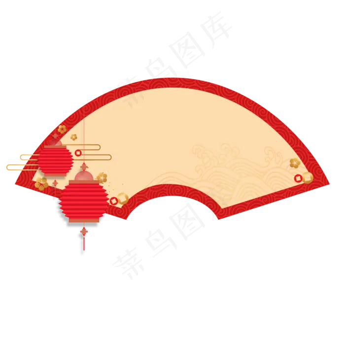 中国风灯笼标题框,免抠元素(2500X2500(DPI:300))psd模版下载
