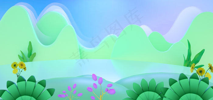c4d三维场景banner