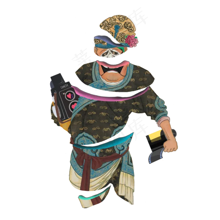 中国风国潮段子搞笑幽默戏曲中国(3500X3500(DPI:300))psd模版下载