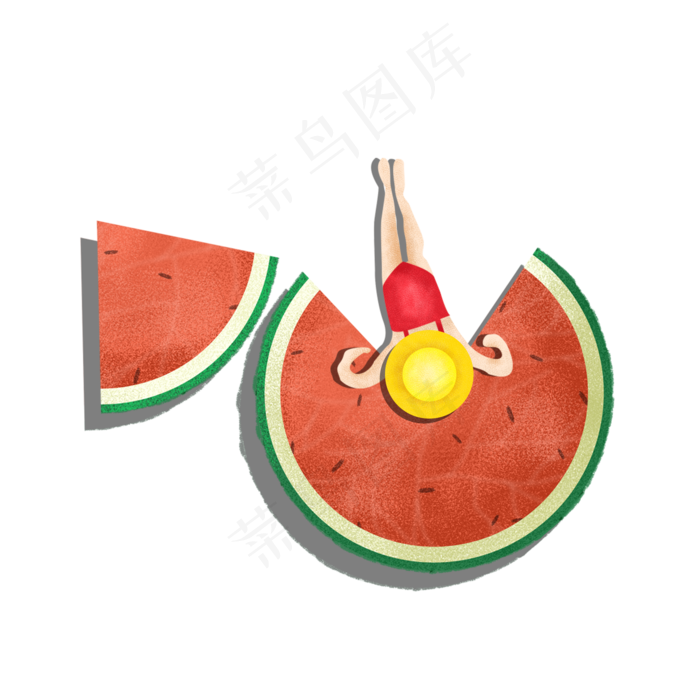 手绘卡通矢量夏至图(2000X2000(DPI:300))psd模版下载