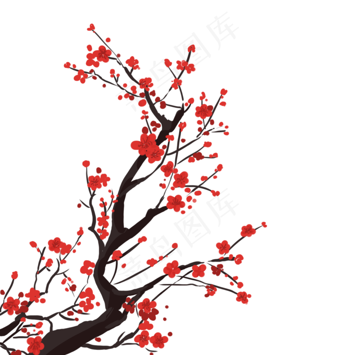 花朵花卉梅花,免抠元素(2000*2000px 300 dpi )psd模版下载