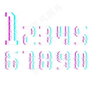 故障风抖音数字