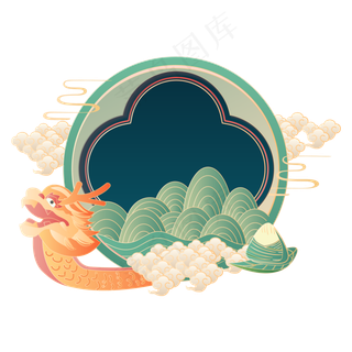 国潮渐变边框装饰