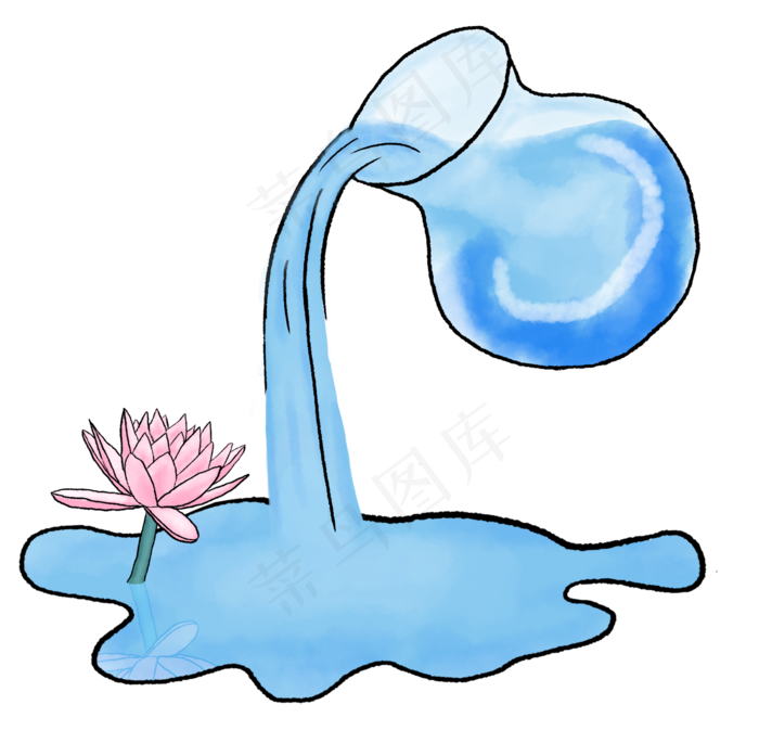 用水瓶浇花免抠图下载(2008X2000(DPI:300))psd模版下载