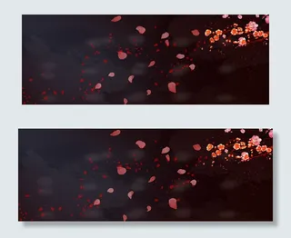 喜庆婚庆红色纹理banner