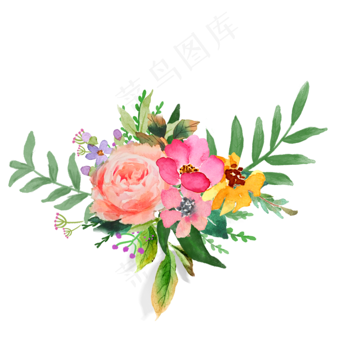 水彩花手绘