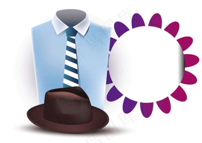 父亲节服装商务促销标贴