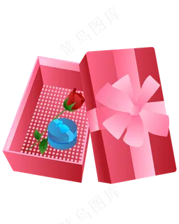 矢量手绘红色礼盒