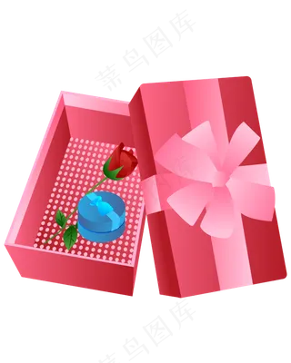 矢量手绘红色礼盒