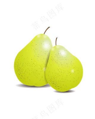 矢量手绘水果梨子