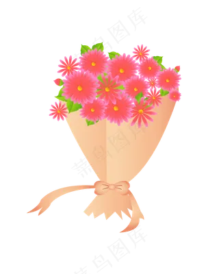 矢量手绘卡通花束