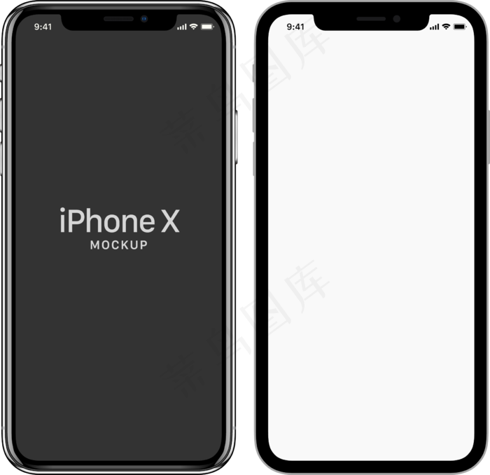 iPhoneX,免抠元素(2409*2332px 300 dpi )ai矢量模版下载