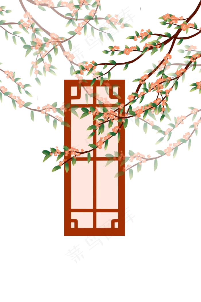 古风花花枝(1024X1536(DPI:299))psd模版下载