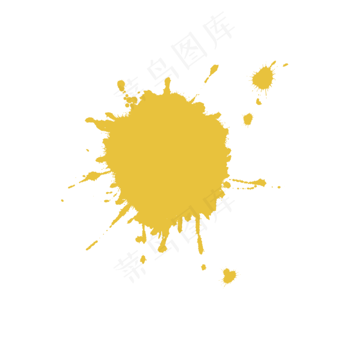 黄色墨迹(2000*2000px 300 dpi )