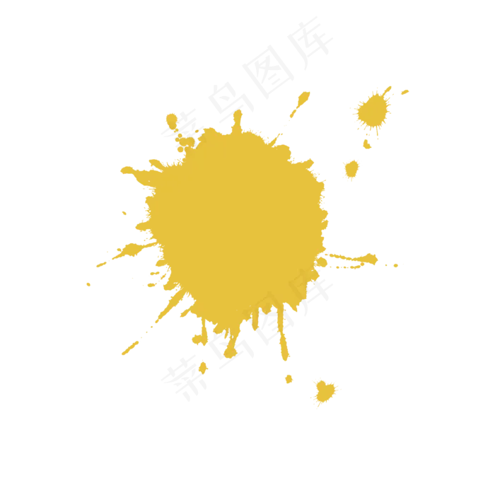 黄色墨迹(2000*2000px 300 dpi )