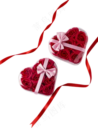 丝带和心形玫瑰