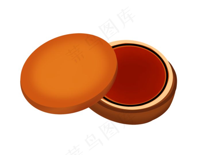 黄色的印章插画